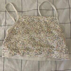 Multicolor Ribbed Crop Top